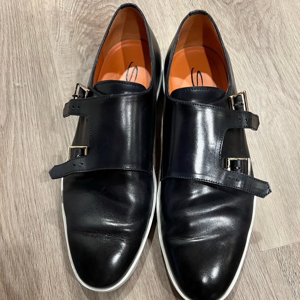Mens Santoni Double Buckle Shoe